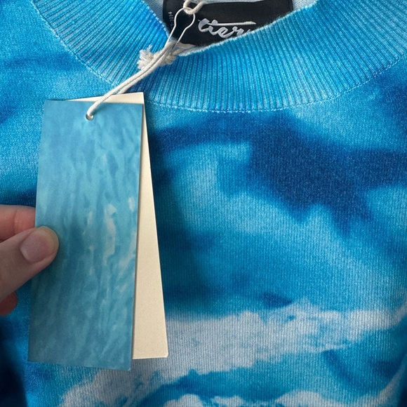 Tier NYC Teal Blue Green Crewneck Sweatshirt L NWT Project 4 Tier Island - Picture 8 of 10